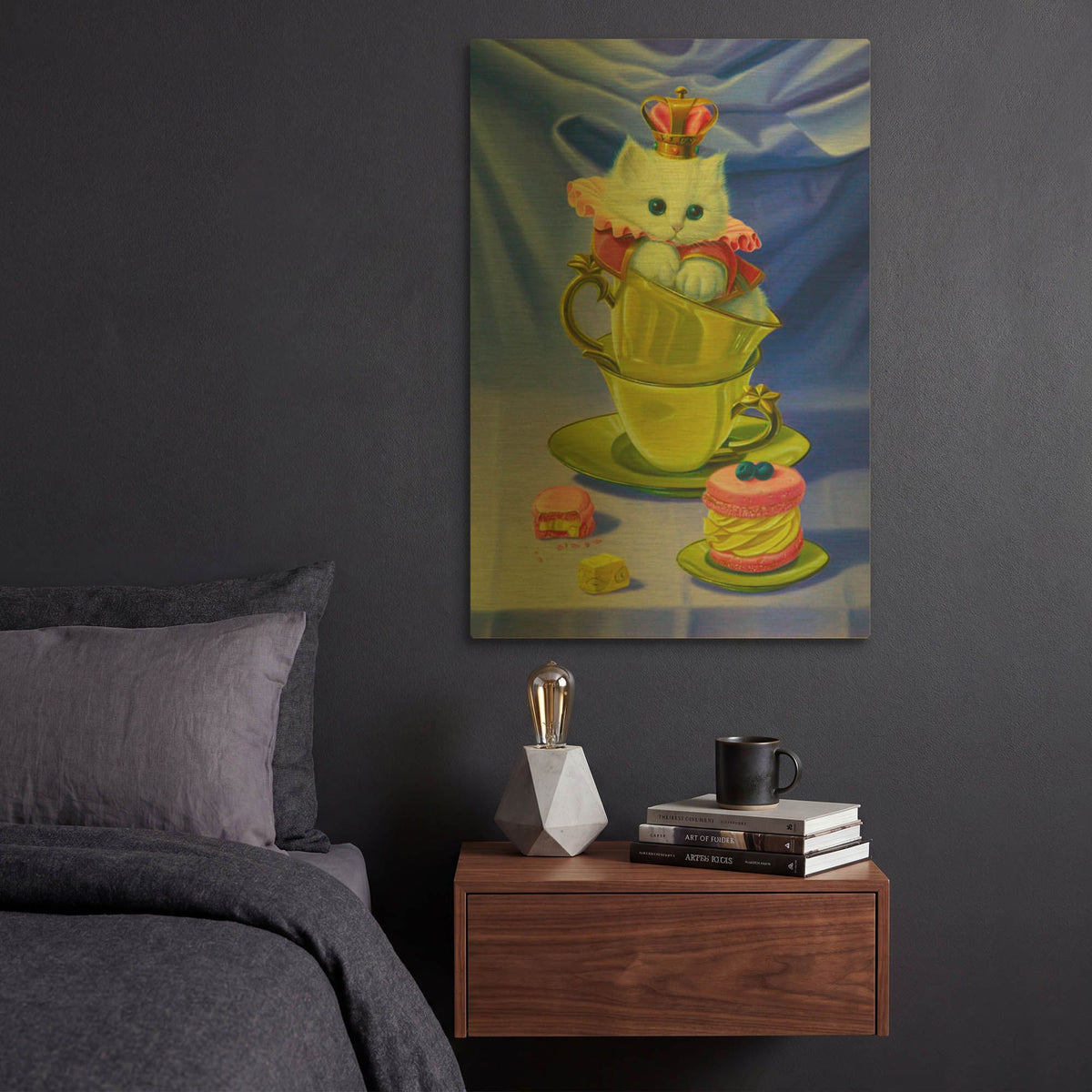 'The Gourmand' By Valery Vecu Quitard Gold Metal Wall Art