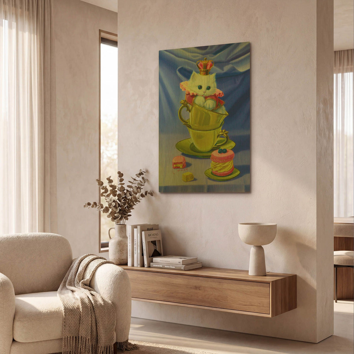 'The Gourmand' By Valery Vecu Quitard Gold Metal Wall Art