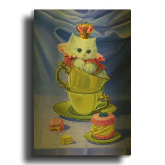 'The Gourmand' By Valery Vecu Quitard Gold Metal Wall Art