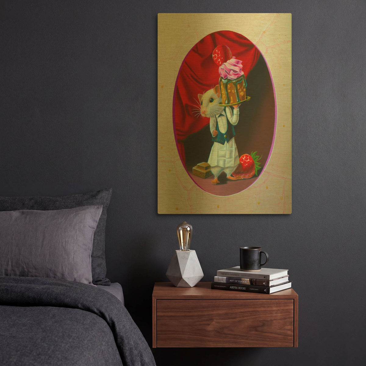 'Three-Star Service N1' By Valery Vecu Quitard Gold Metal Wall Art
