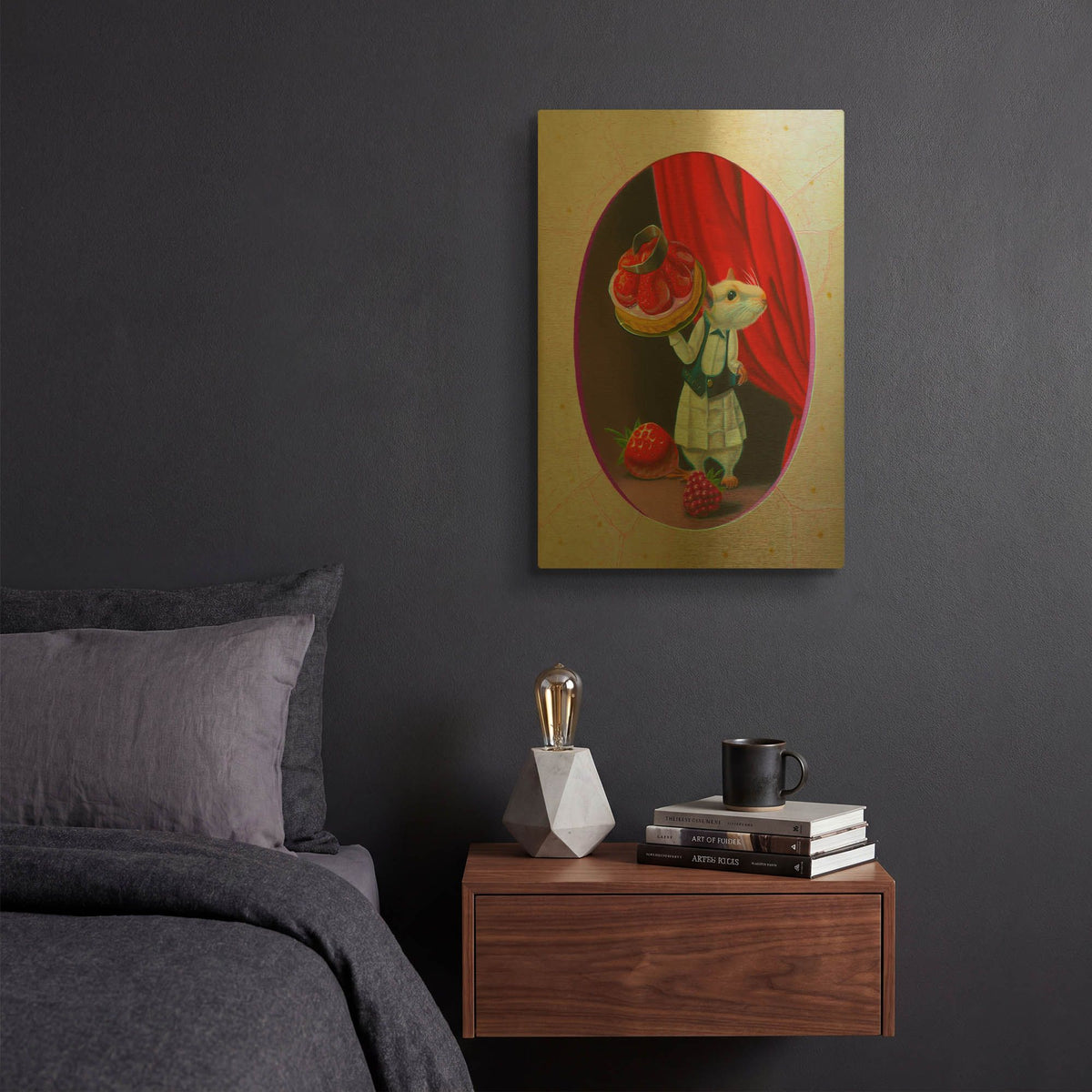 'Three-Star Service N2' By Valery Vecu Quitard Gold Metal Wall Art