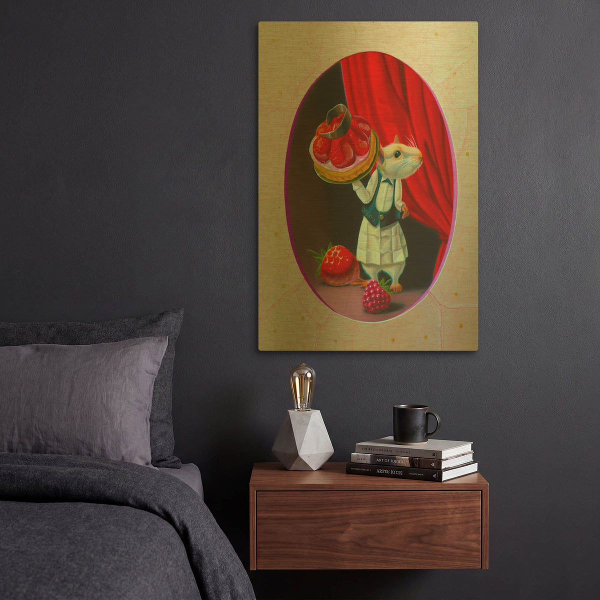 'Three-Star Service N2' By Valery Vecu Quitard Gold Metal Wall Art