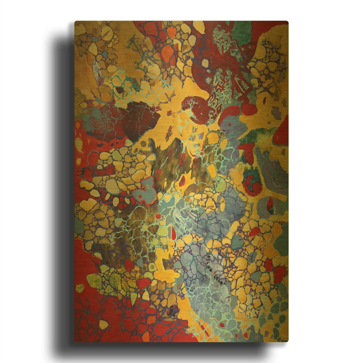 'Broadway Boogie Woogie' By Judith DAgostino Gold Metal Wall Art