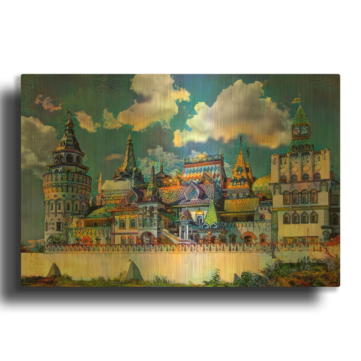 'Moscow Russia Izmailovsky Market' By Pedro Gavidia Gold Metal Wall Art