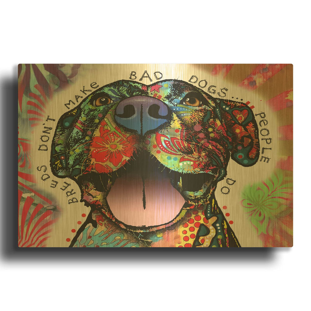 'Bad Dogs' By Dean Russo Gold Metal Wall Art
