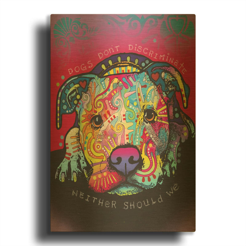 'Dogs Don' By Dean Russo Gold Metal Wall Art