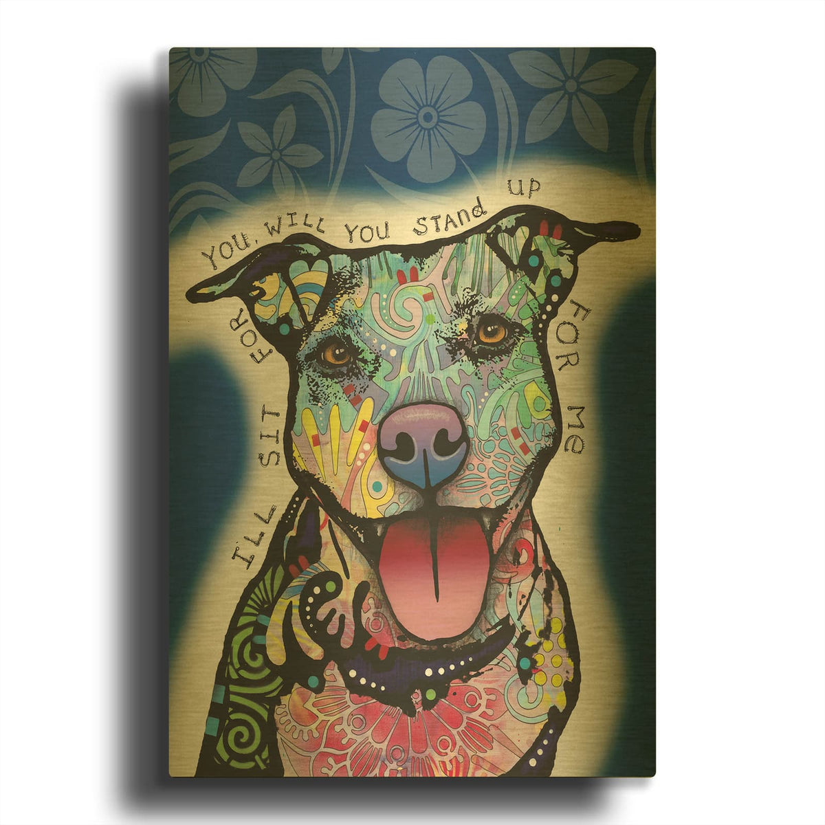 'I'll Sit For You' By Dean Russo Gold Metal Wall Art