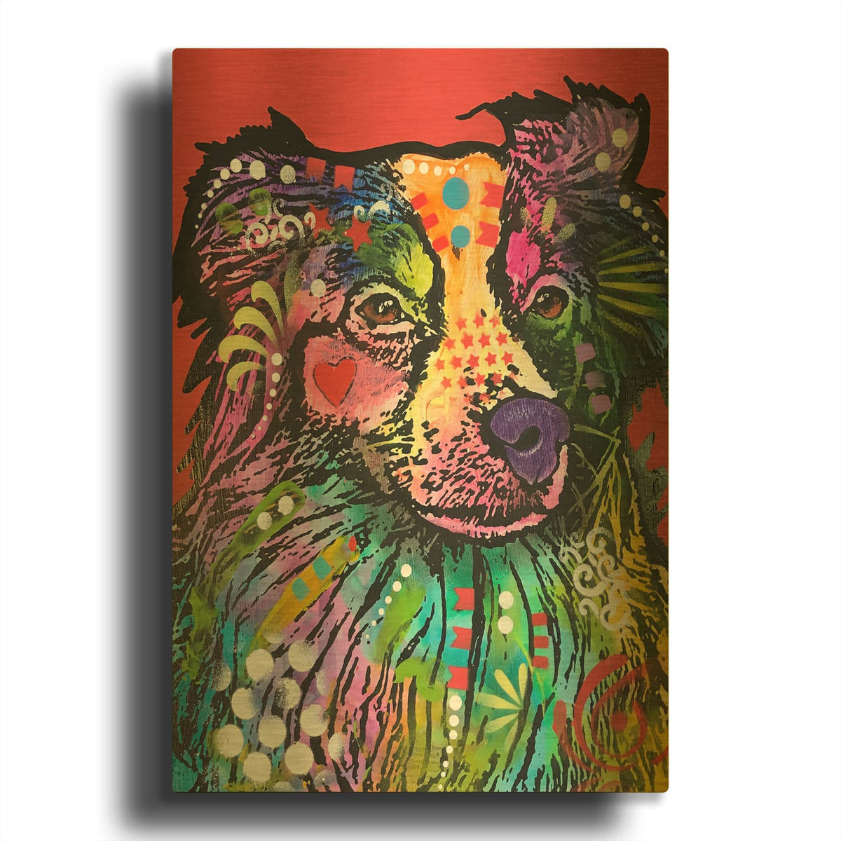 'Sleepy Good Boy' By Dean Russo Gold Metal Wall Art