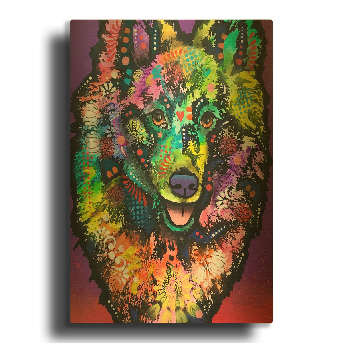 'Good Boy Smile' By Dean Russo Gold Metal Wall Art