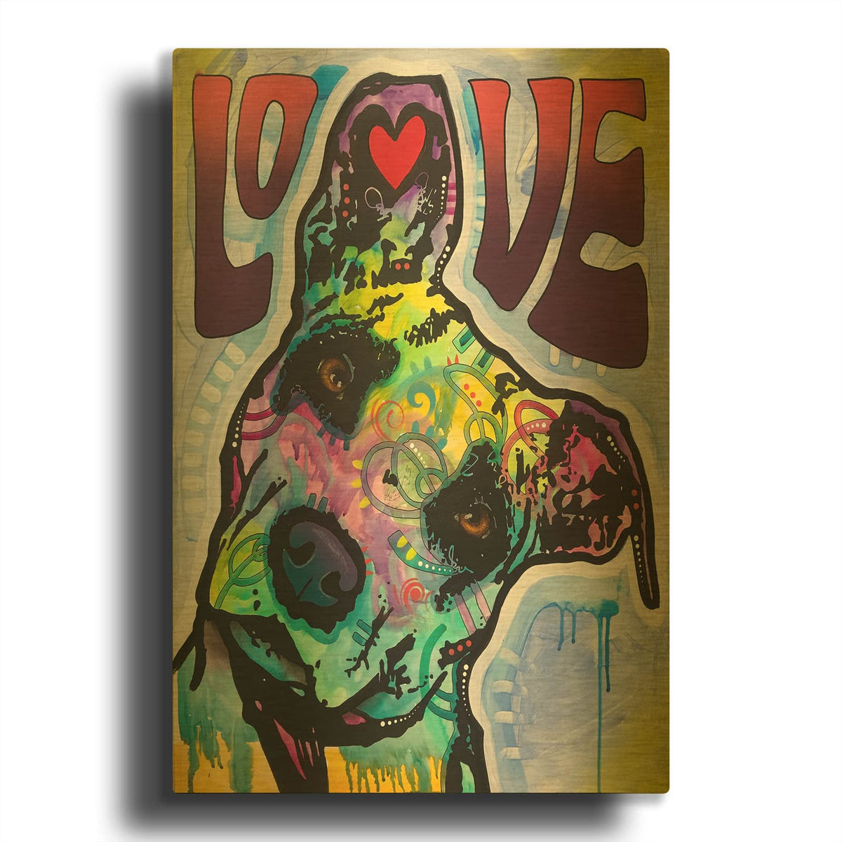 'Love and Trust' By Dean Russo Gold Metal Wall Art
