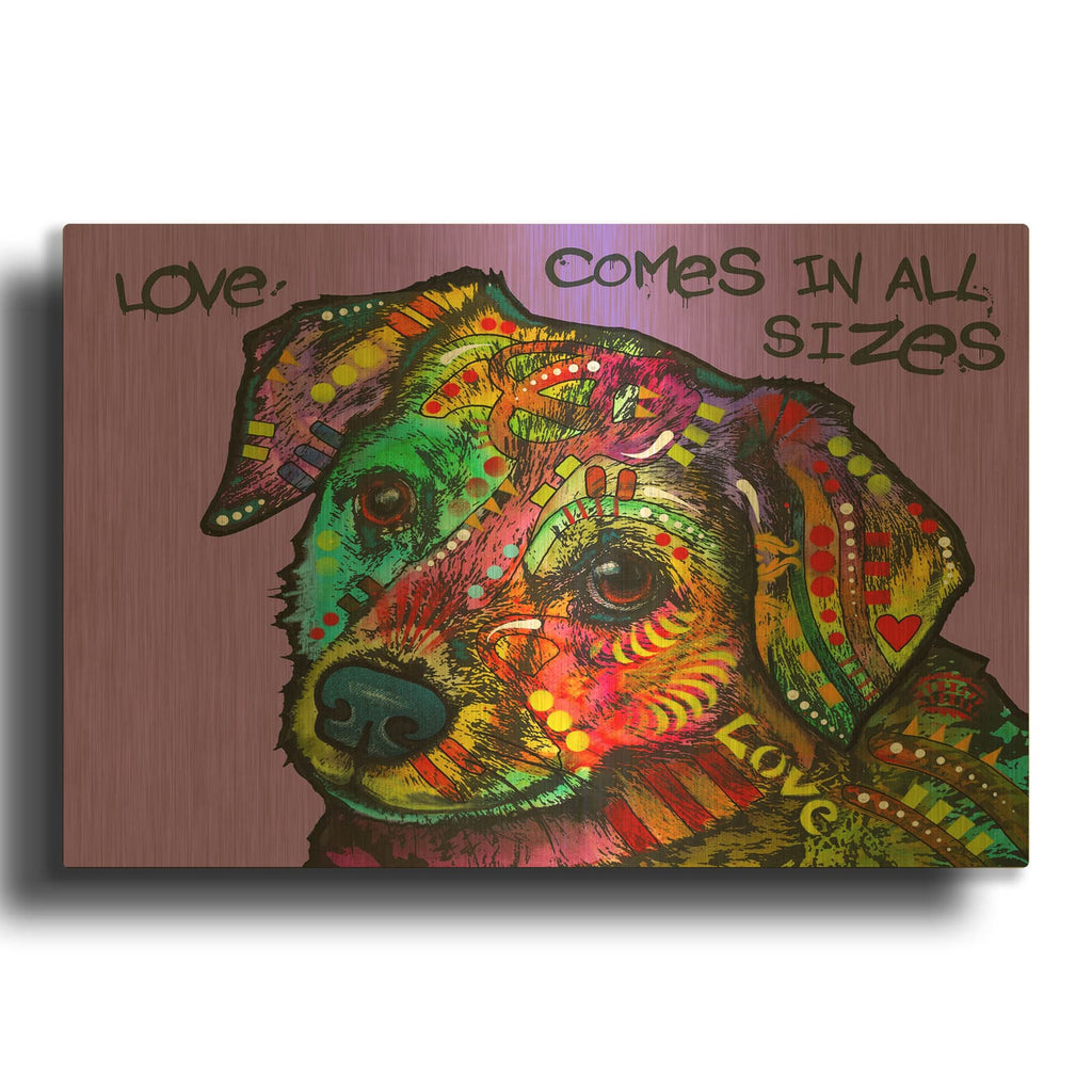 'Love In All Sizes' By Dean Russo Gold Metal Wall Art