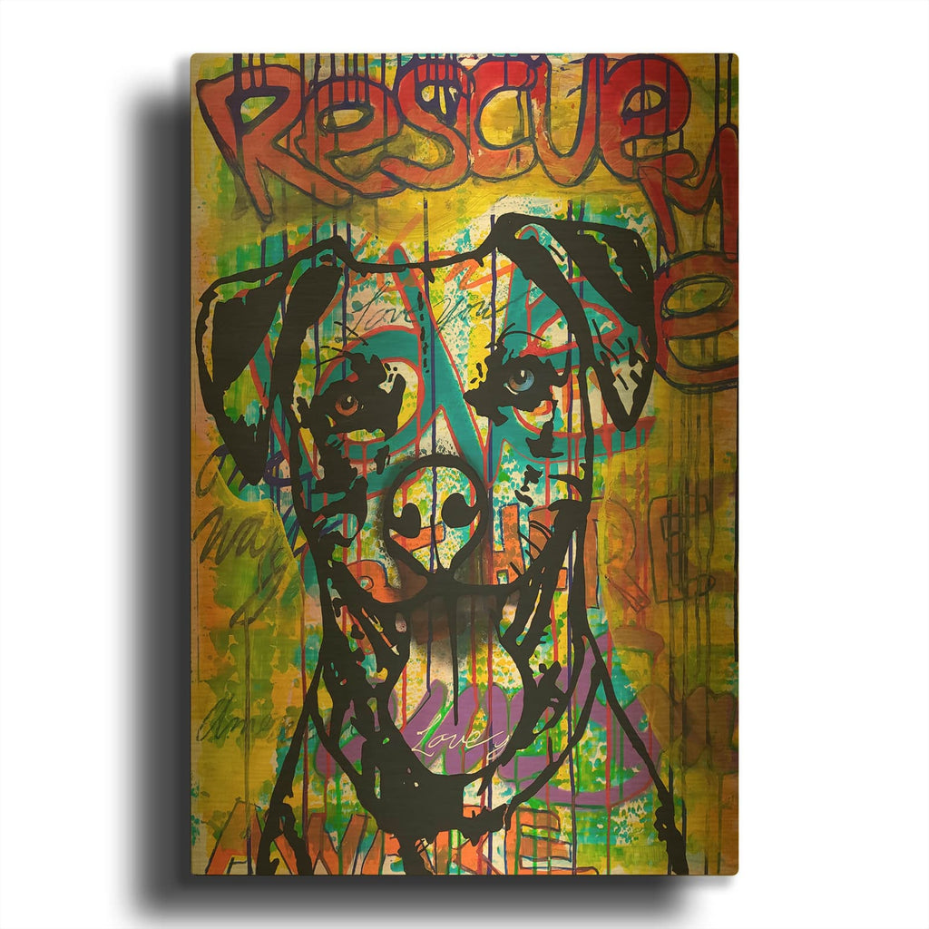 'Rescue Me' By Dean Russo Gold Metal Wall Art