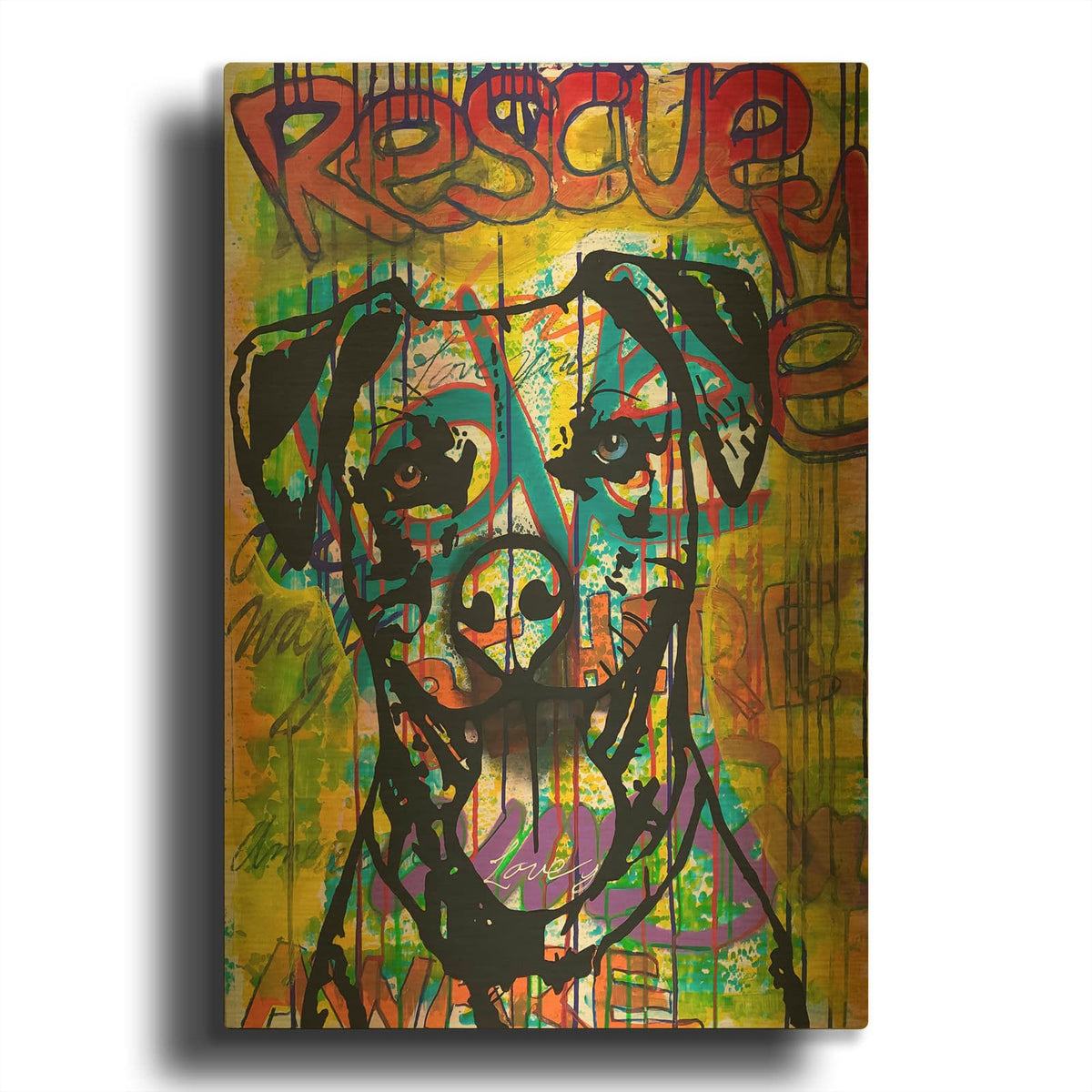 'Rescue Me' By Dean Russo Gold Metal Wall Art