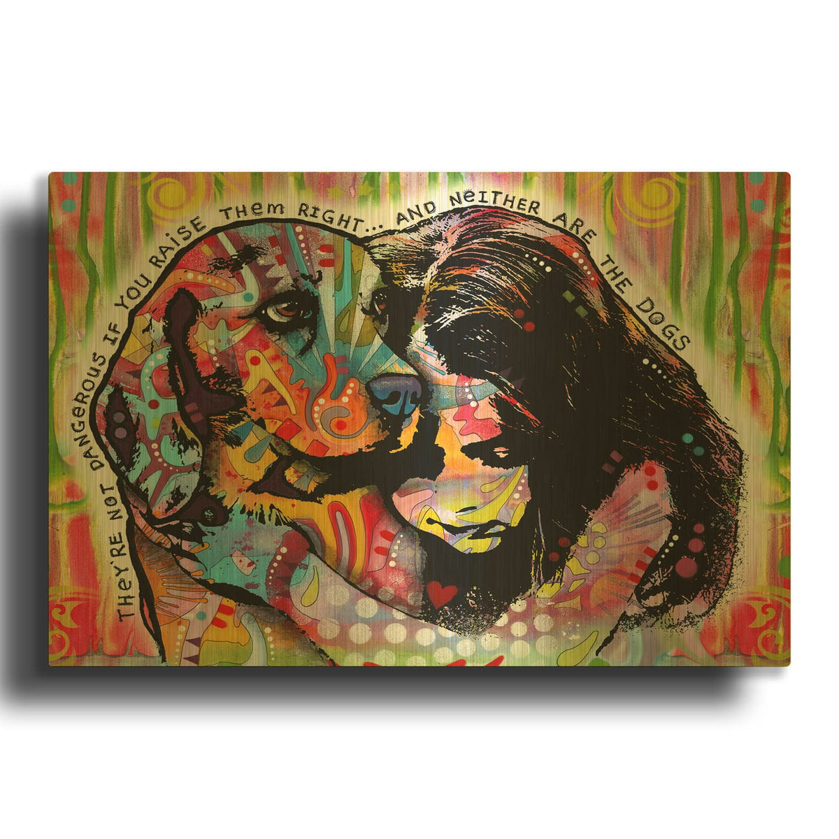'They' By Dean Russo Gold Metal Wall Art