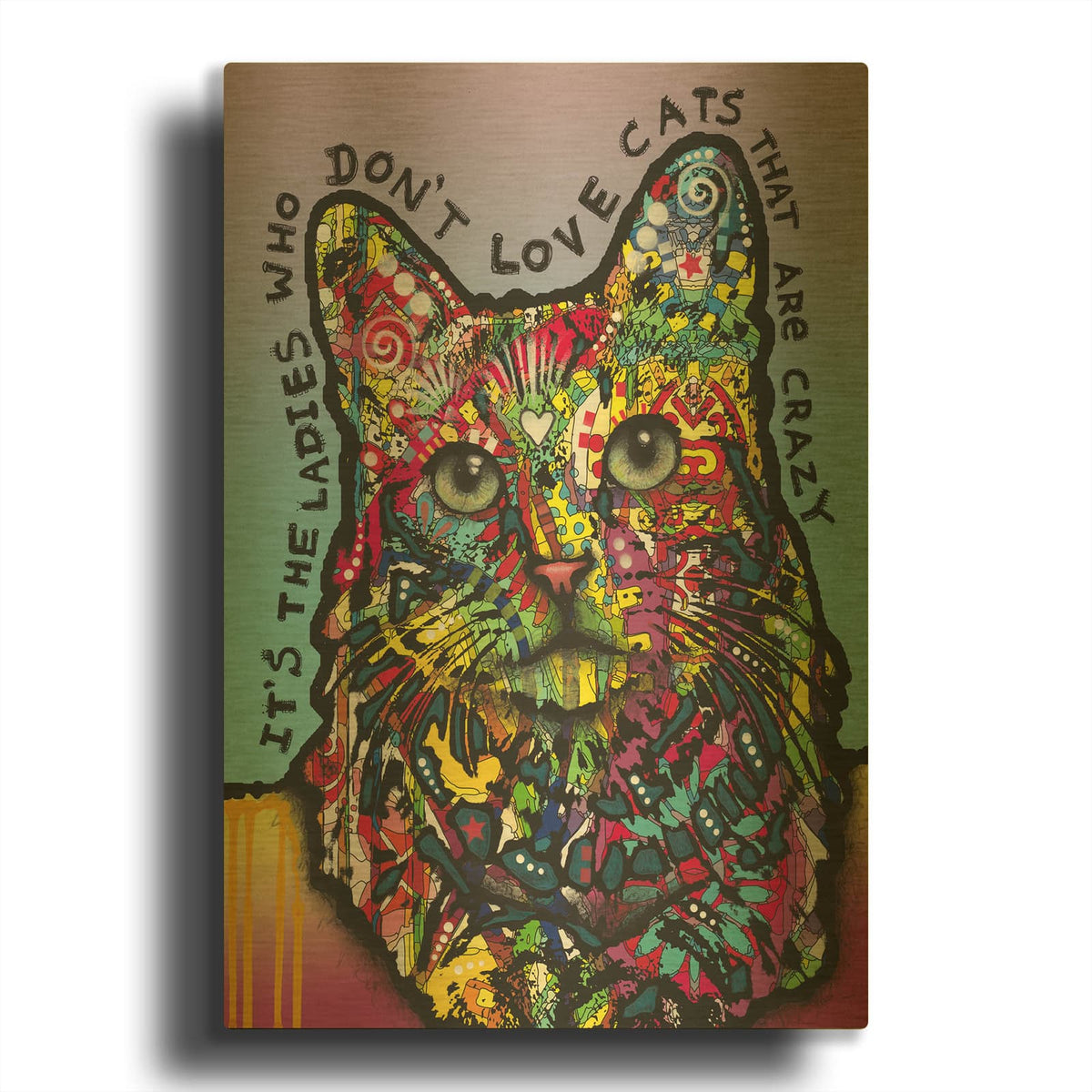 'Crazylady' By Dean Russo Gold Metal Wall Art