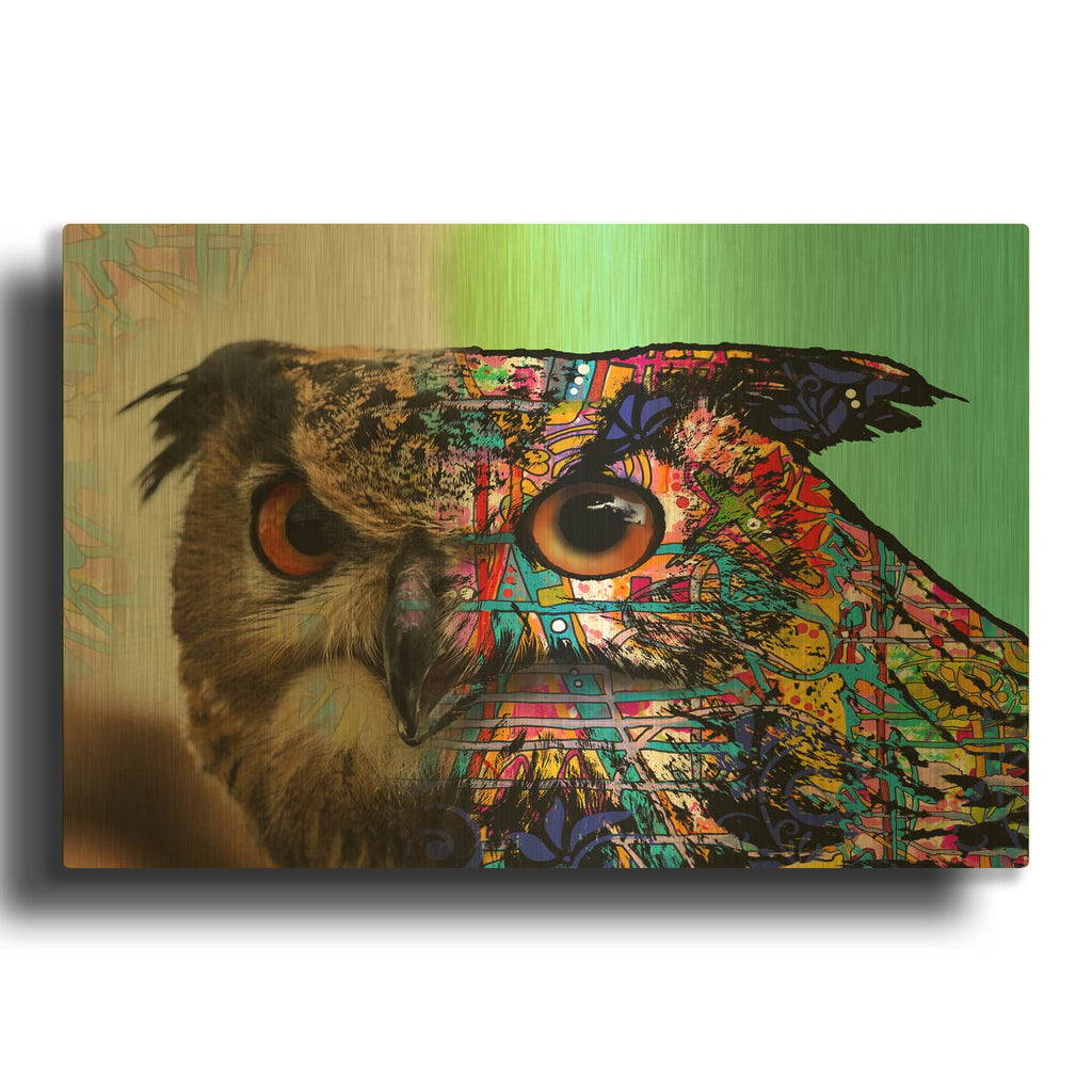 'Exposed Owl' By Dean Russo Gold Metal Wall Art