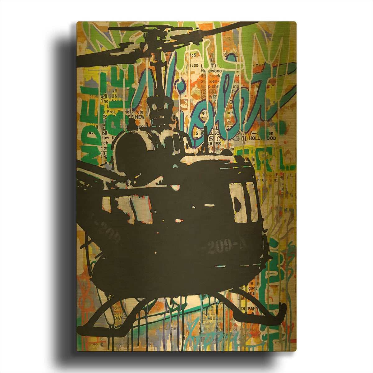 'Nepalm' By Dean Russo Gold Metal Wall Art