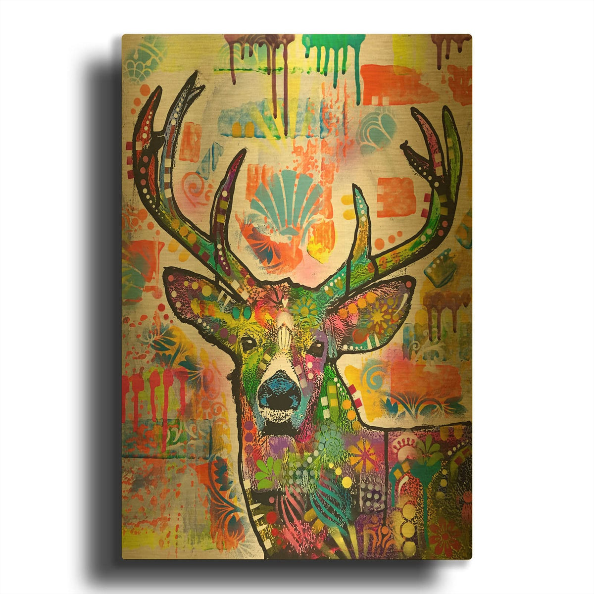 'Patch Buck' By Dean Russo Gold Metal Wall Art