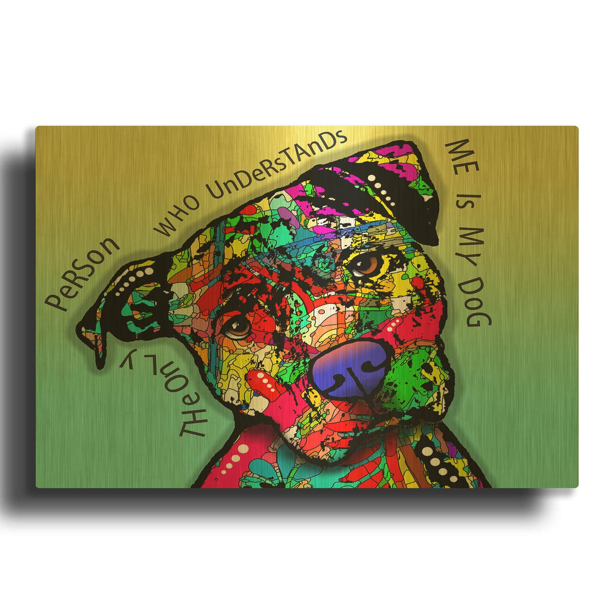 'The Only Person' By Dean Russo Gold Metal Wall Art