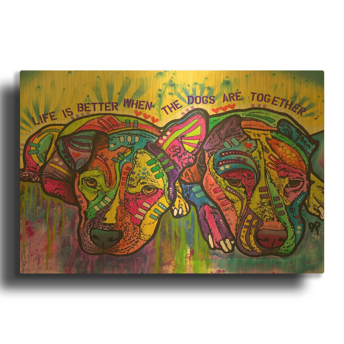 'Together' By Dean Russo Gold Metal Wall Art