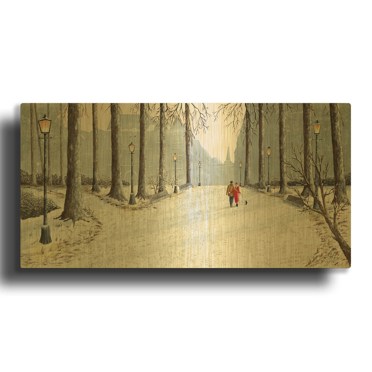 'A Love Story' By Aart Rietveld Gold Metal Wall Art