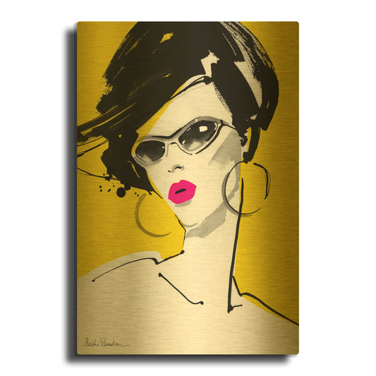 'Sunglasses' By Aasha Ramdeen Gold Metal Wall Art