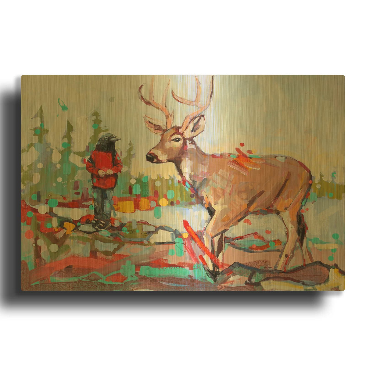 'Love Letters' By Adam Swanson Gold Metal Wall Art