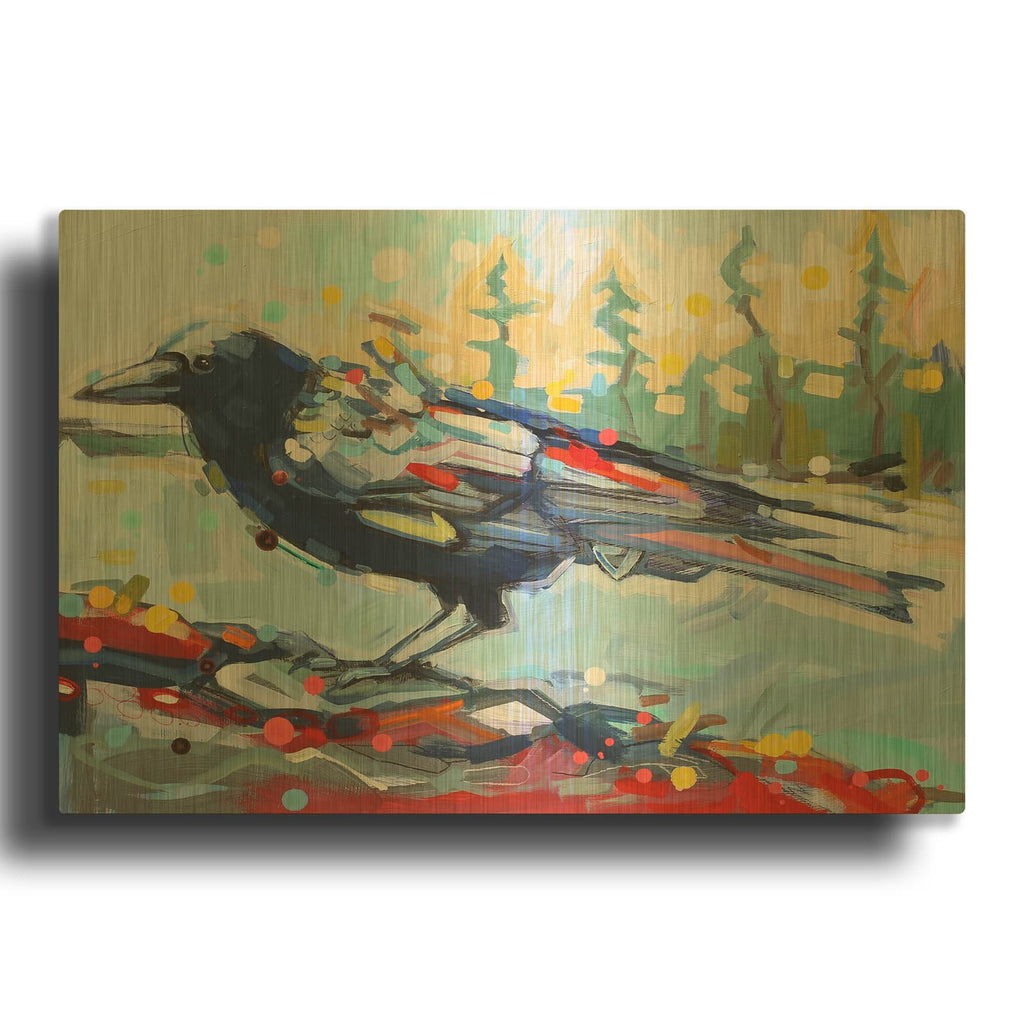 'Working Backwards' By Adam Swanson Gold Metal Wall Art