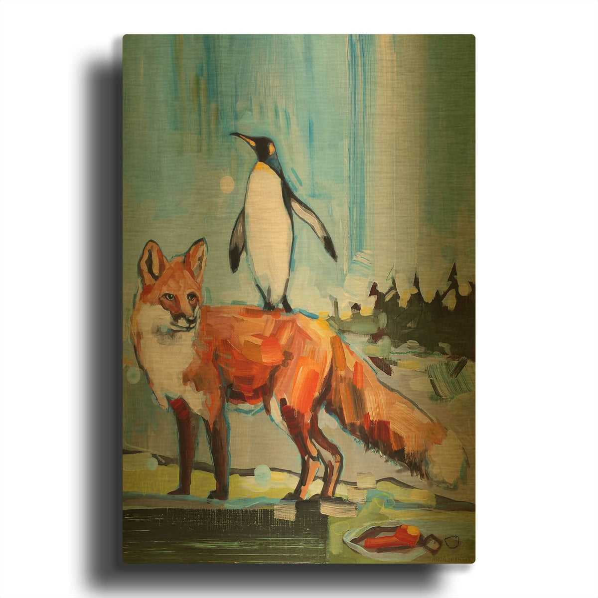 'Chase' By Adam Swanson Gold Metal Wall Art