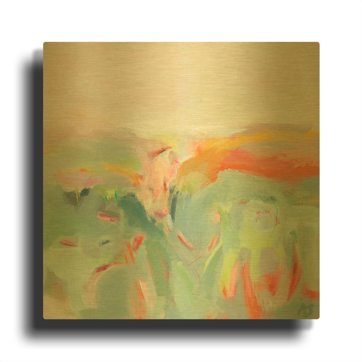 'Confetti Fields' By Alice Sheridan Gold Metal Wall Art