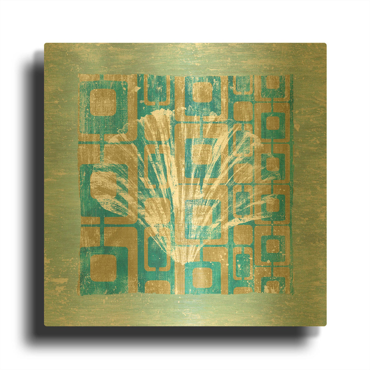 'Shell Game 1' By Alicia Soave Gold Metal Wall Art