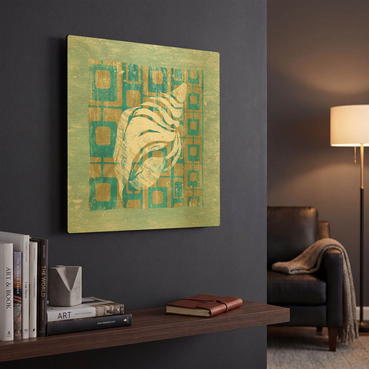 'Shell Game 2' By Alicia Soave Gold Metal Wall Art