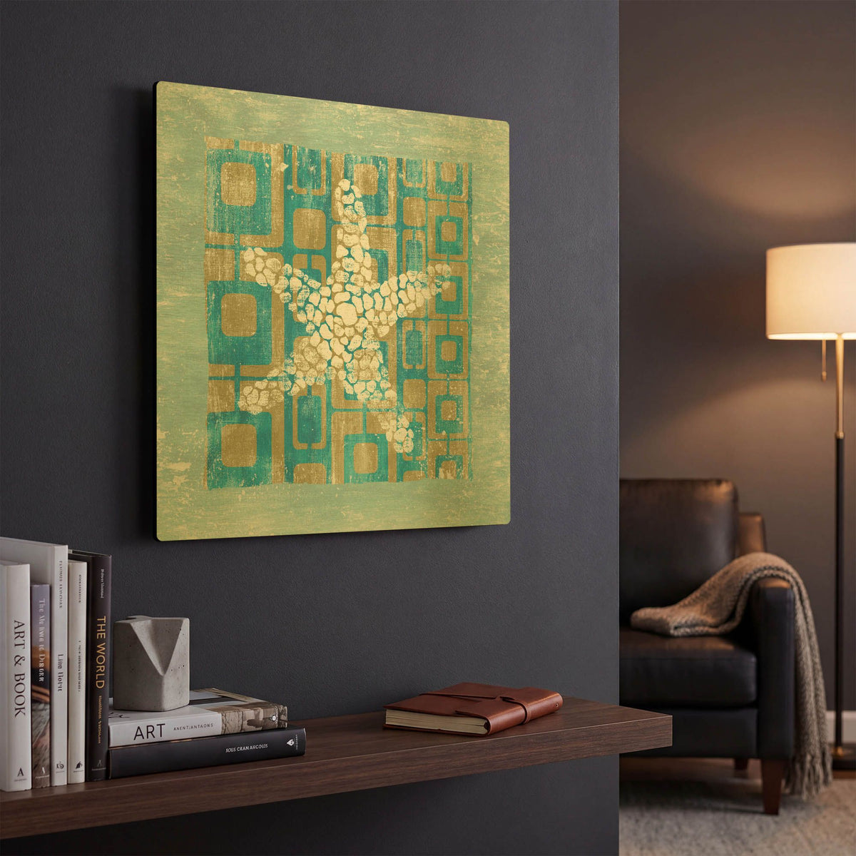 'Shell Game 3' By Alicia Soave Gold Metal Wall Art