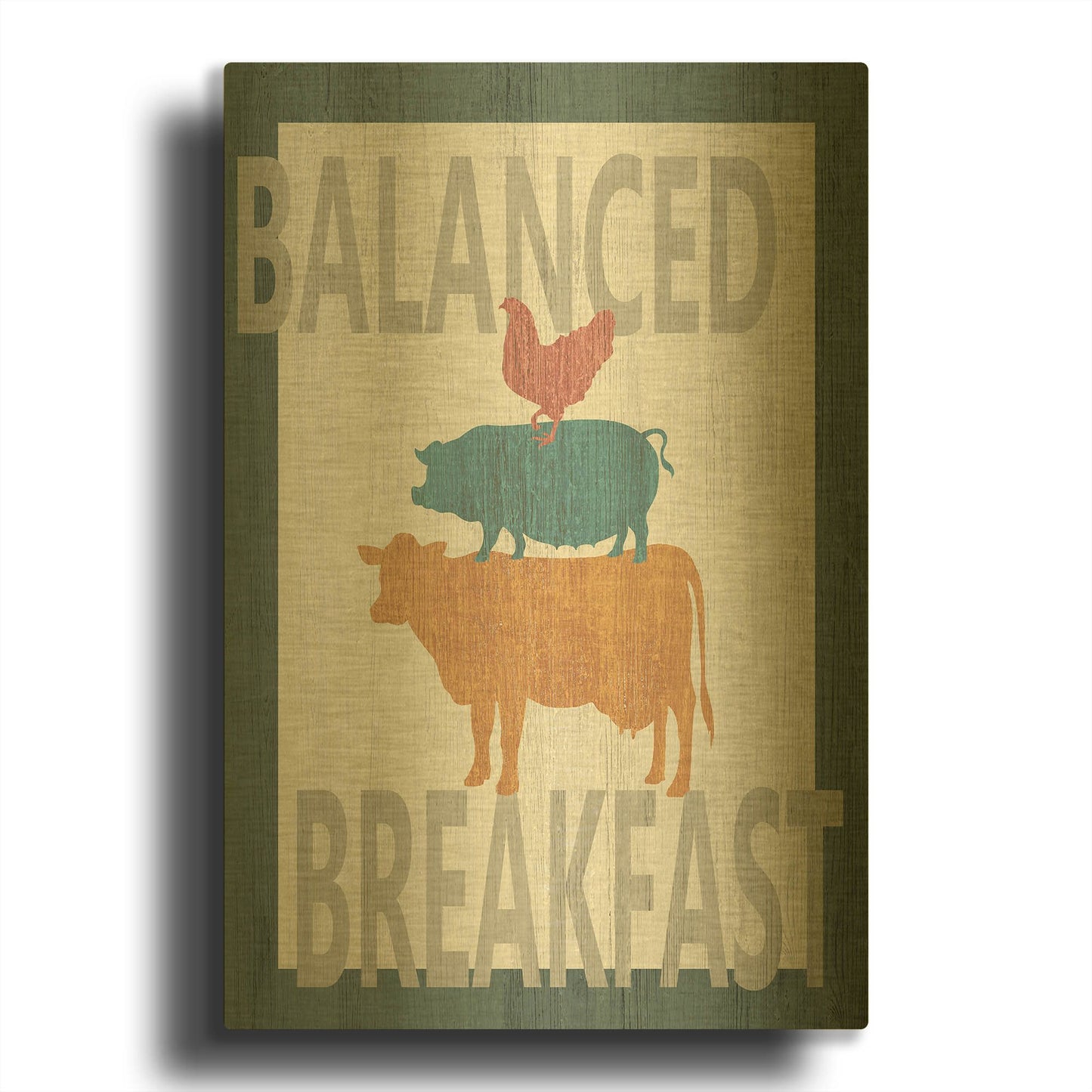 'Balanced Breakfast One' By Alicia Soave Gold Metal Wall Art