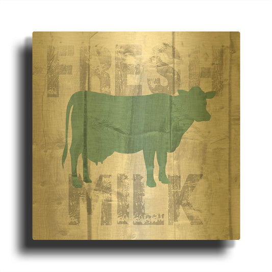 'Fresh Milk' By Alicia Soave Gold Metal Wall Art