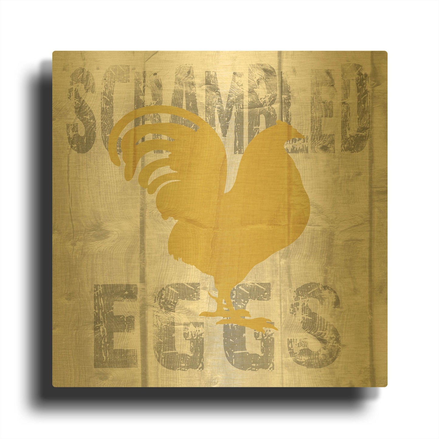 'Scrambled Eggs' By Alicia Soave Gold Metal Wall Art