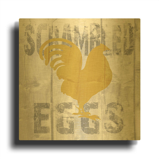 'Scrambled Eggs' By Alicia Soave Gold Metal Wall Art