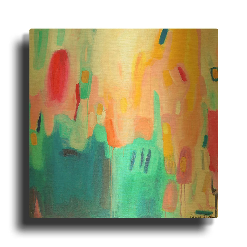 'Airport Road' By Amira Rahim Gold Metal Wall Art