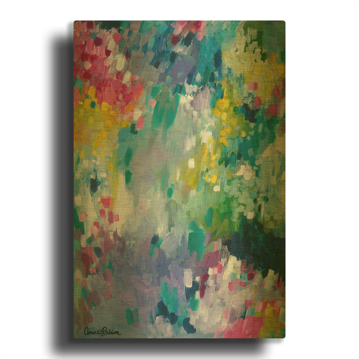'Dancing in the Rain' By Amira Rahim Gold Metal Wall Art