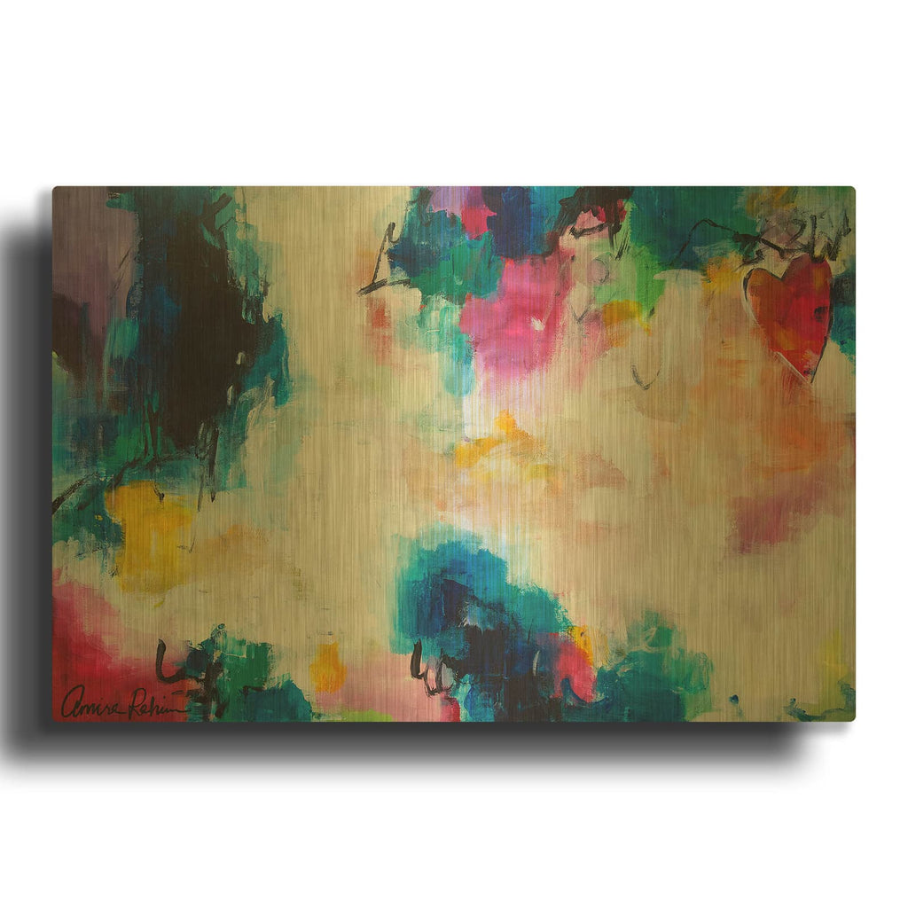 'Heart of the Matter' By Amira Rahim Gold Metal Wall Art