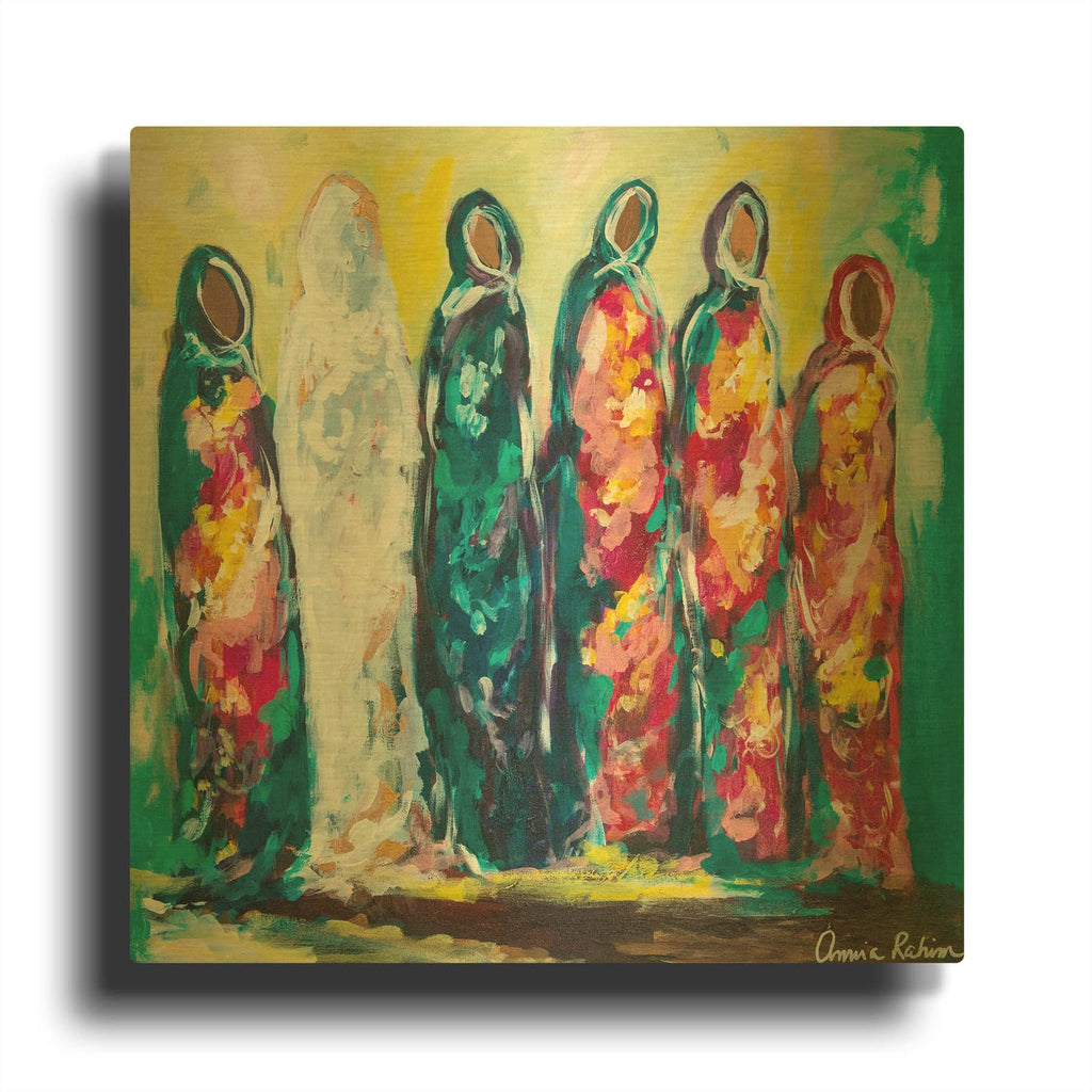 'The Wedding' By Amira Rahim Gold Metal Wall Art