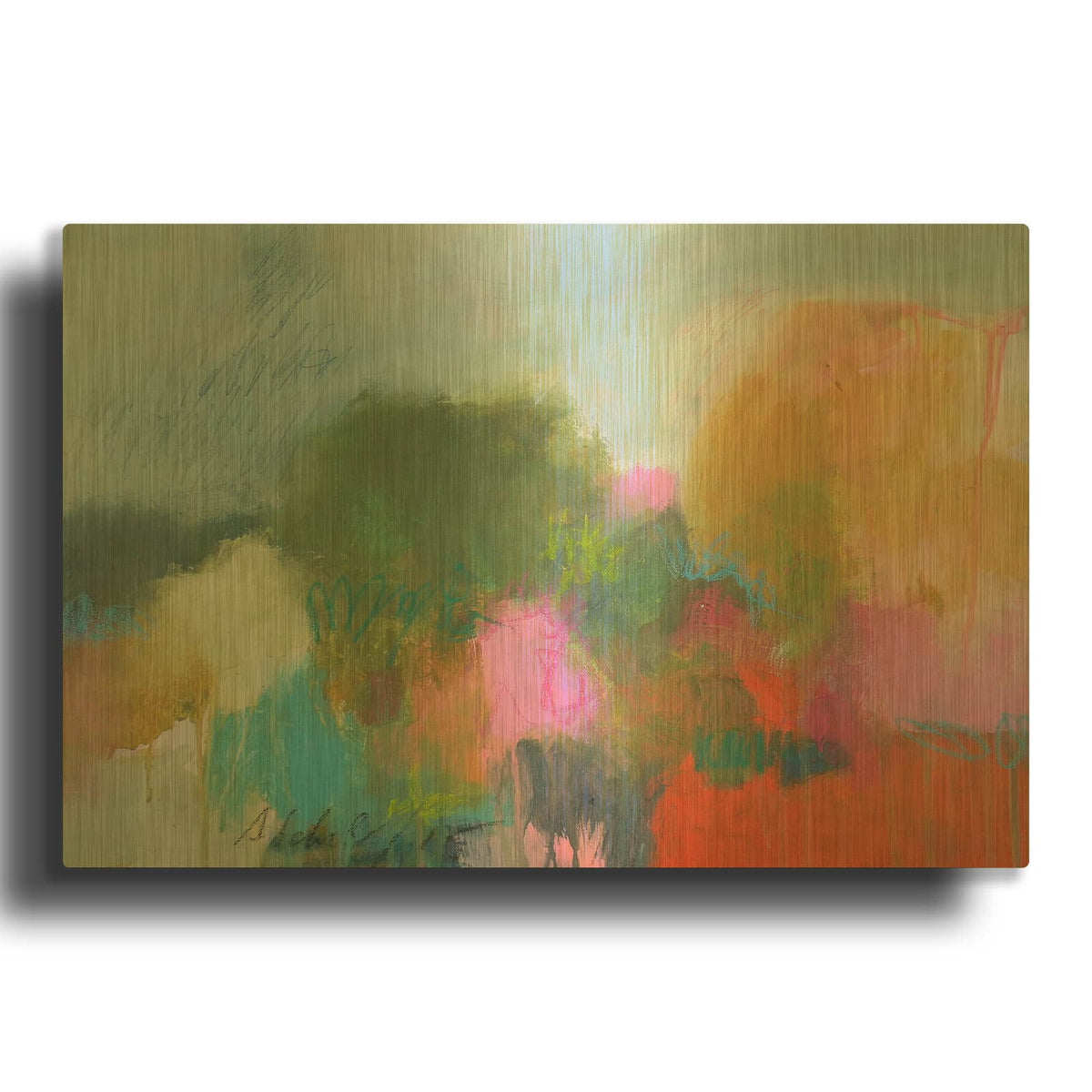 'A Day at the Coast 0.2' By Anna Schueler Gold Metal Wall Art