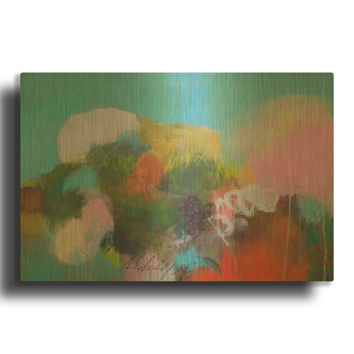 'A Day at the Coast 0.3' By Anna Schueler Gold Metal Wall Art