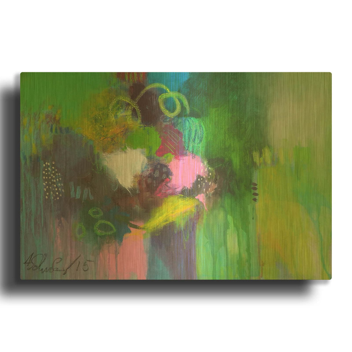 'A Day at the Coast 0.6' By Anna Schueler Gold Metal Wall Art