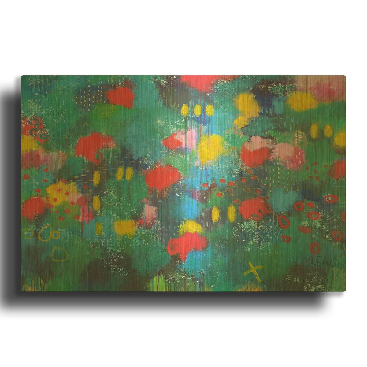'Hide and Seek' By Anna Schueler Gold Metal Wall Art