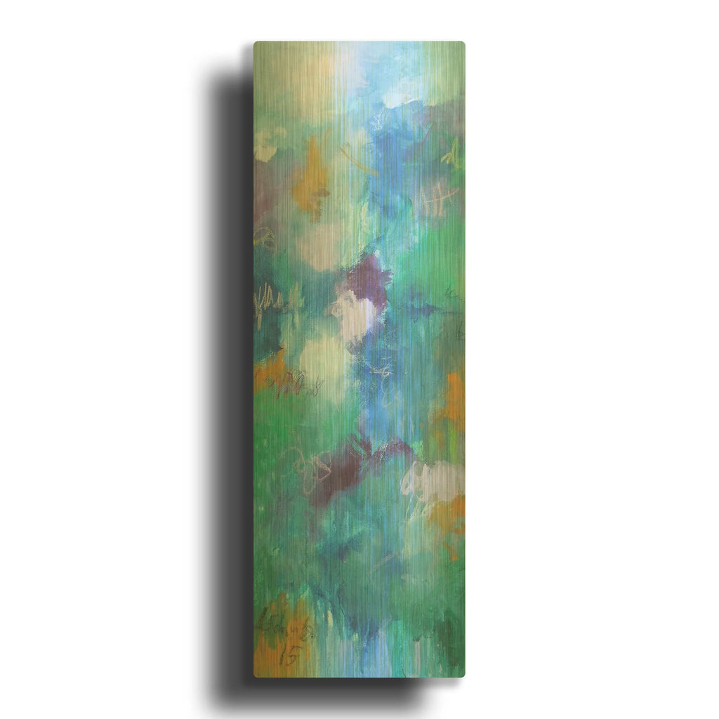 'Walking In Colors One' By Anna Schueler Gold Metal Wall Art