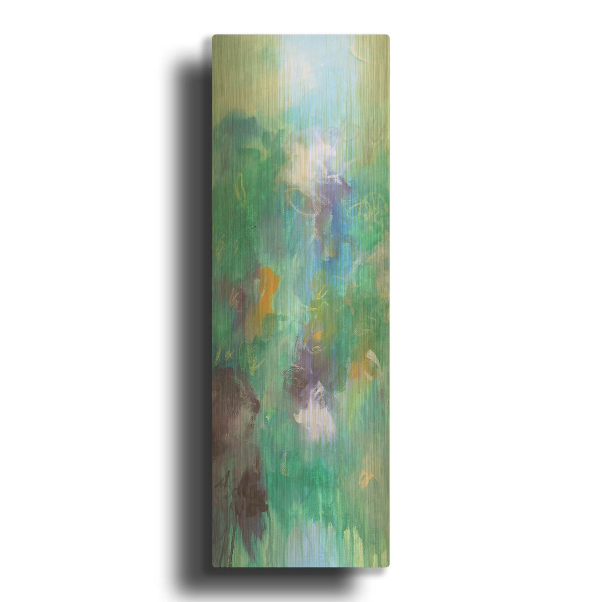 'Walking In Colors Two' By Anna Schueler Gold Metal Wall Art