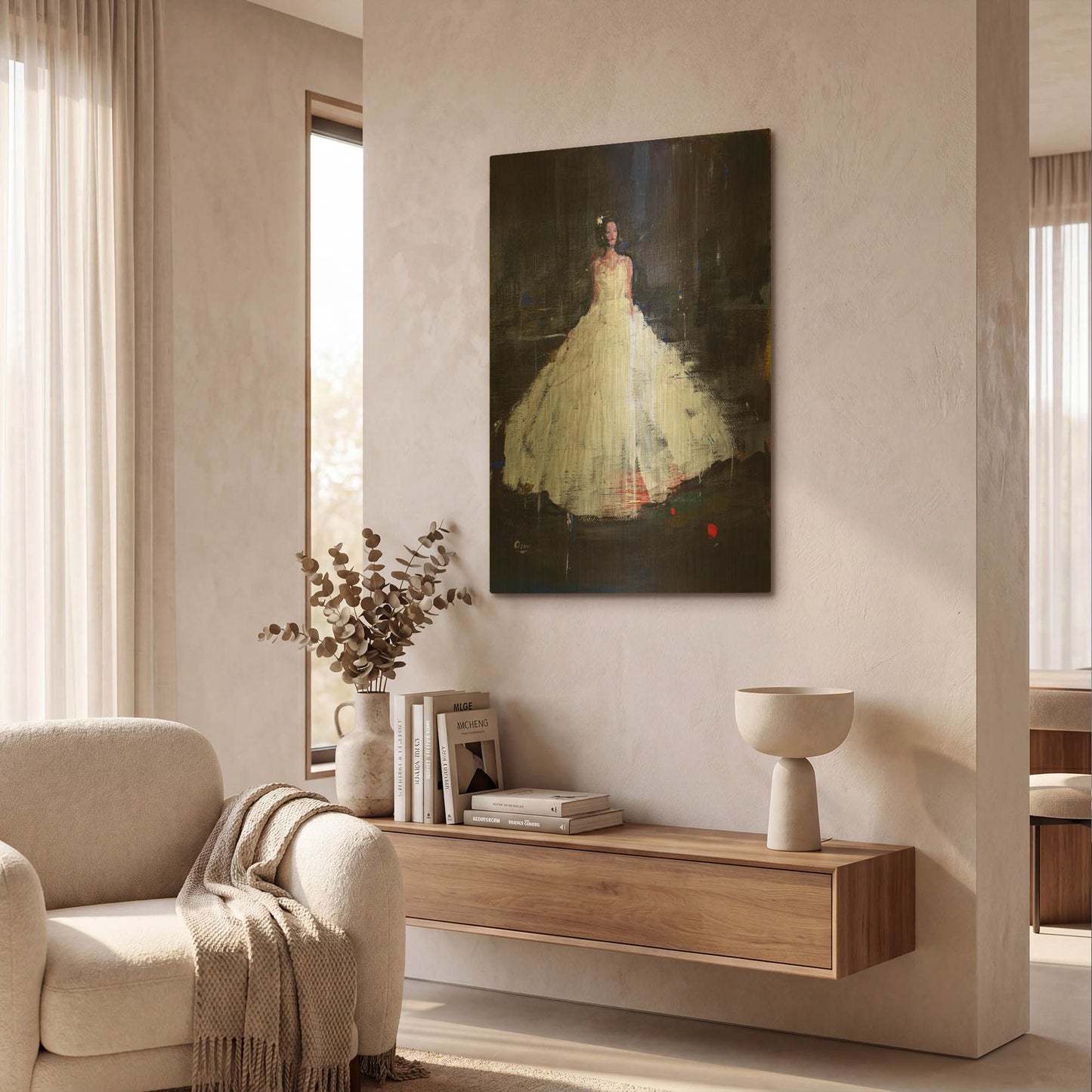 'Little Flower' By Oscar Alvarez Pardo Gold Metal Wall Art