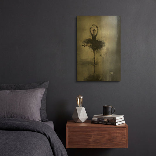 'Prima Donna' By Oscar Alvarez Pardo Gold Metal Wall Art