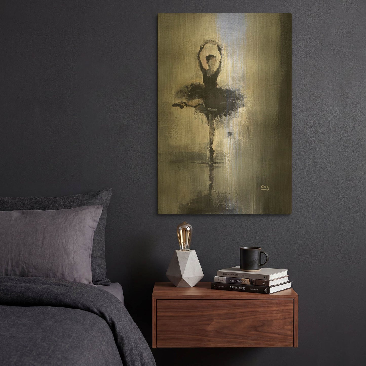 'Prima Donna' By Oscar Alvarez Pardo Gold Metal Wall Art